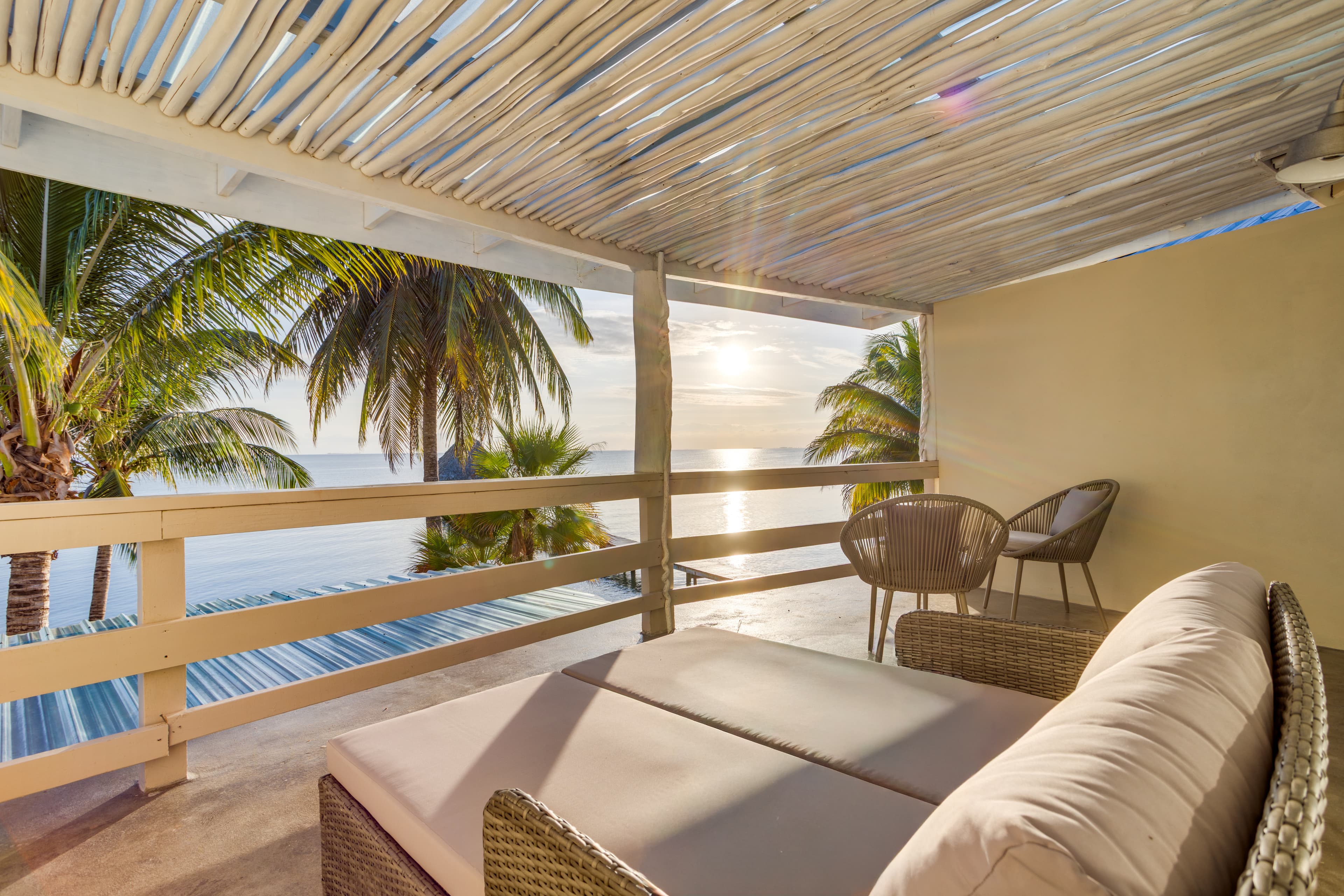 The perfect morning coffee or afternoon snooze spot right above the Caribbean Sea