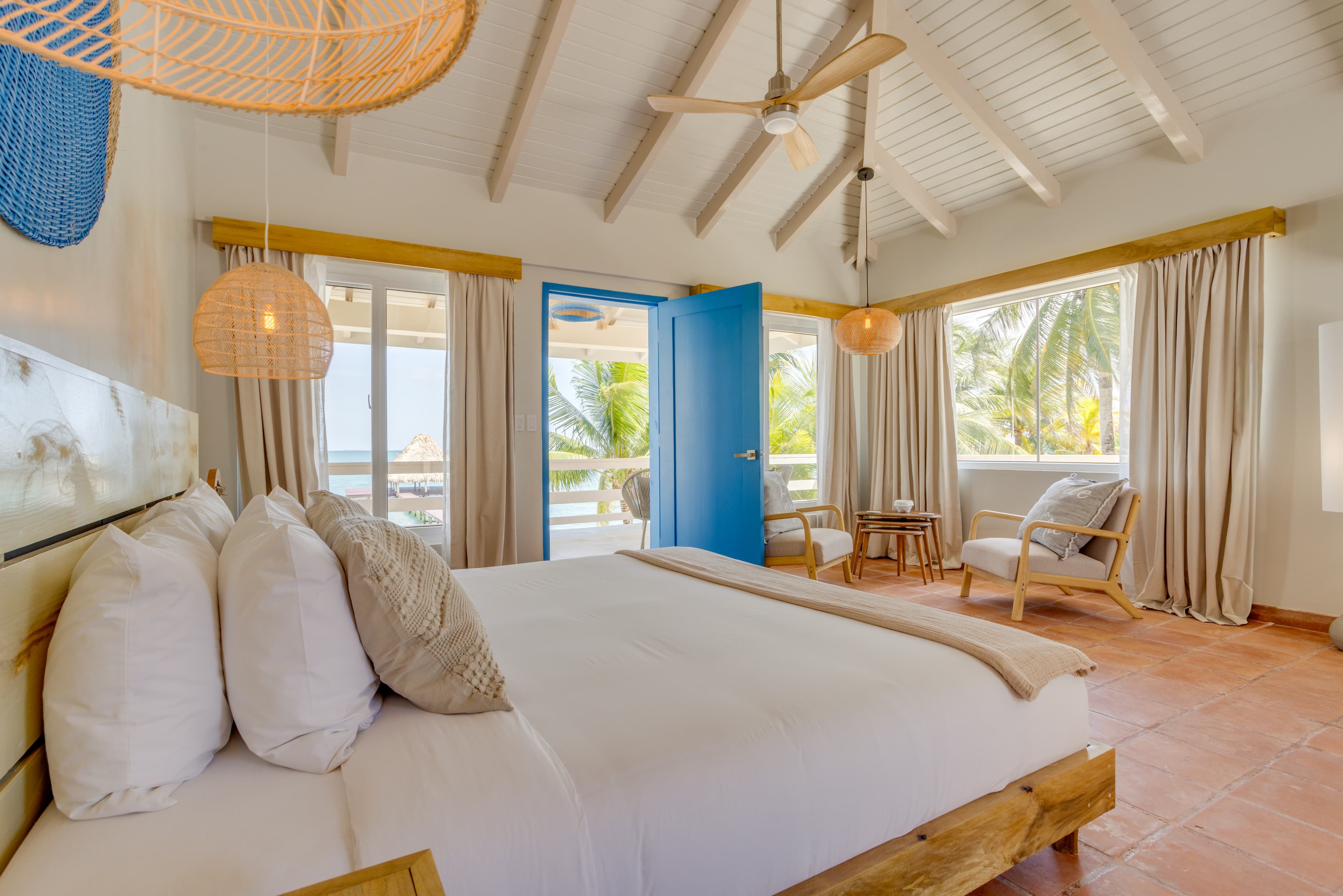 King bed with premium crisp linens and divinely deep mattress