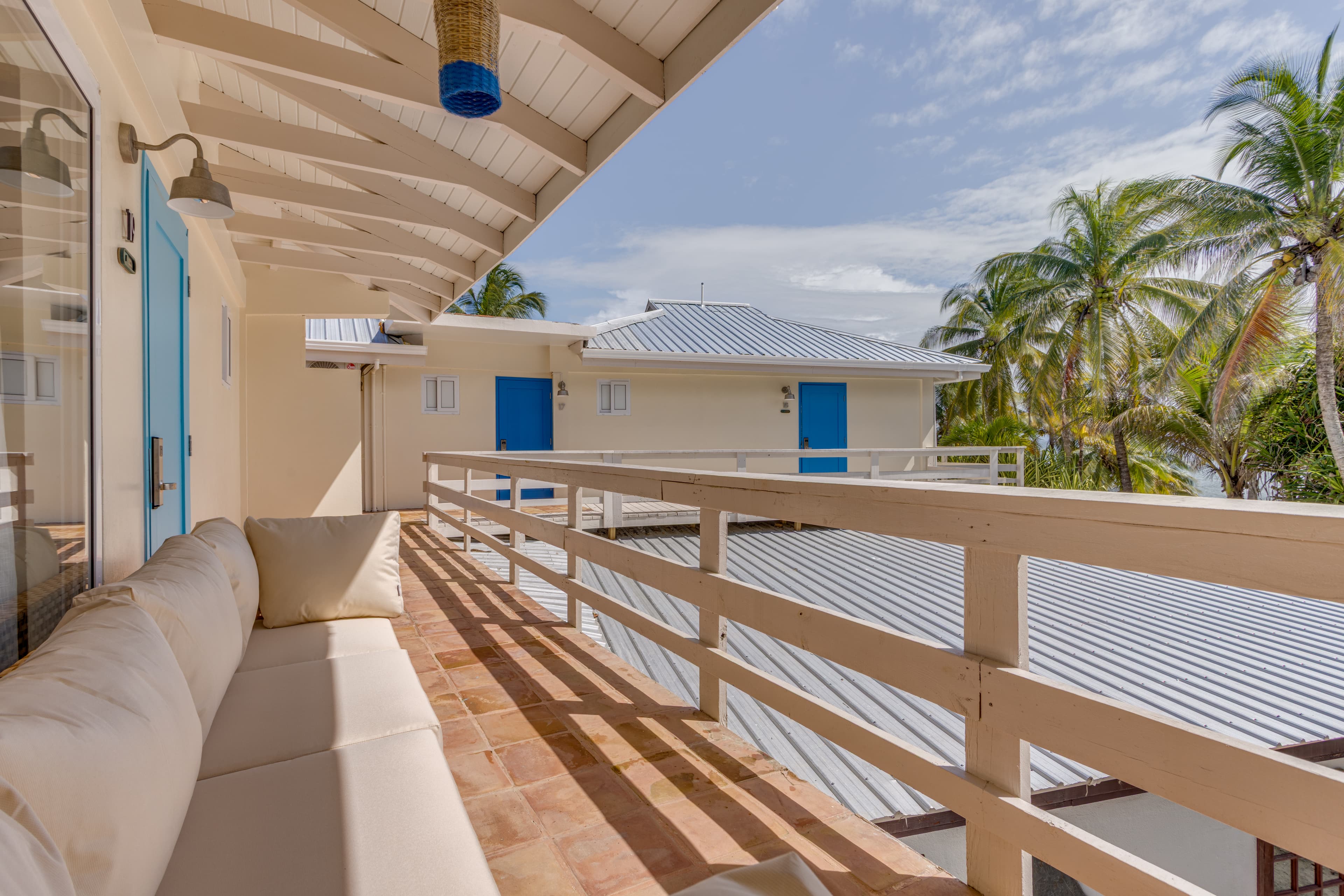Patio with tropical garden views