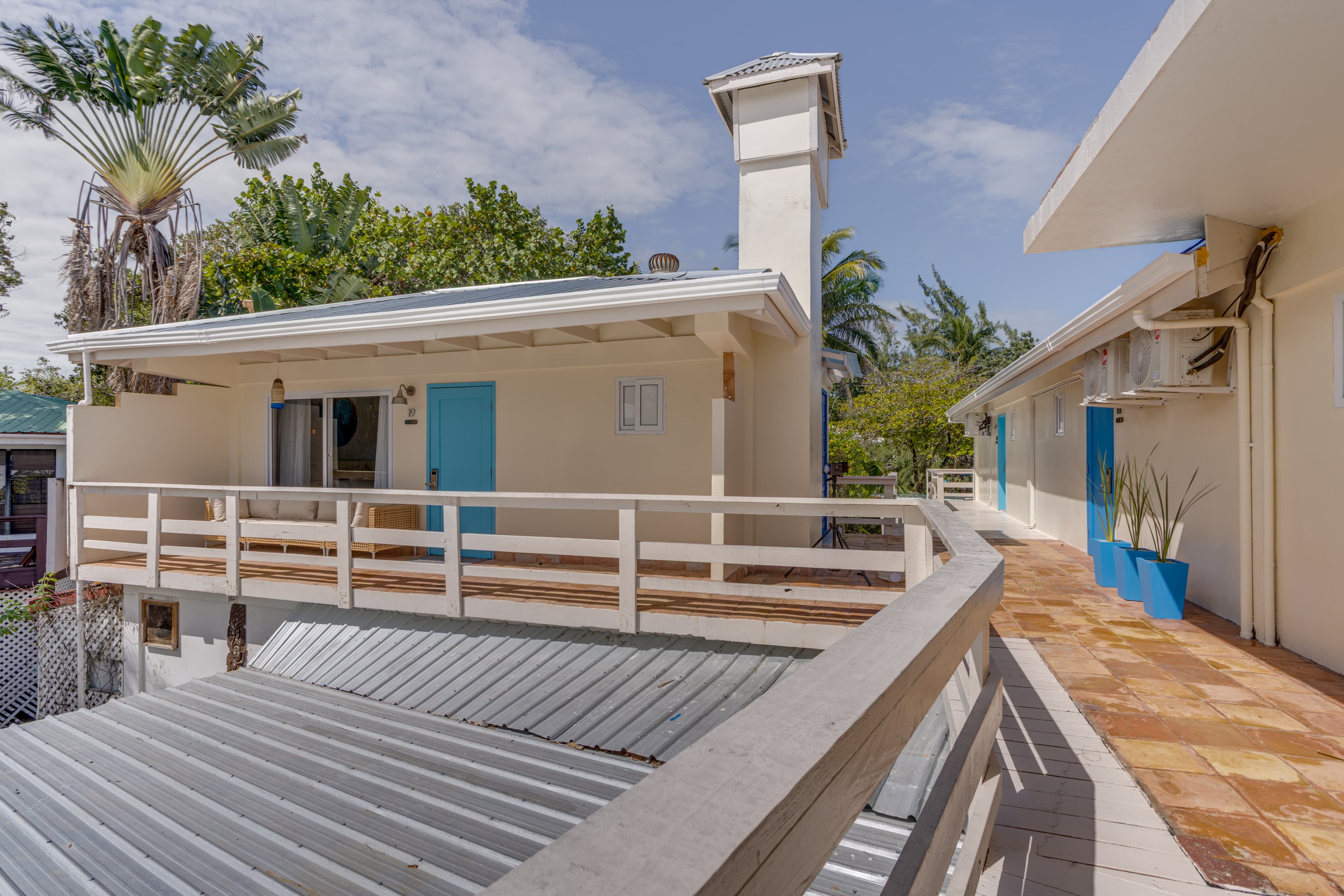 Exterior of the Suite on the left of the image