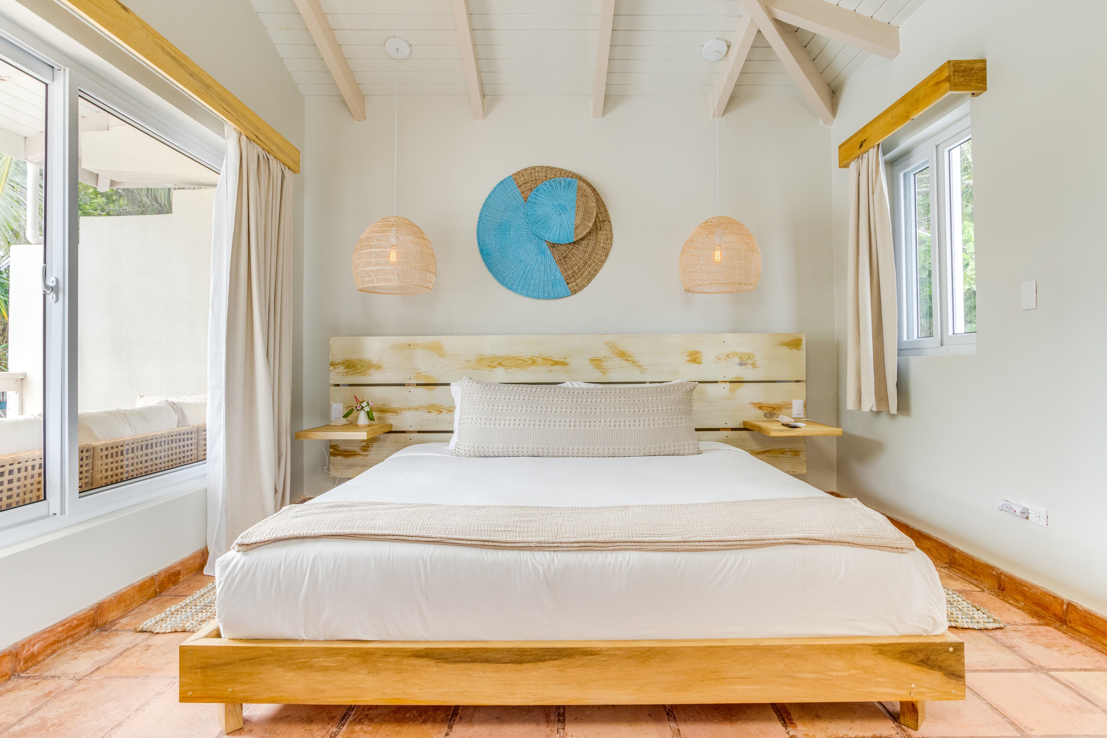 King bed with premium crisp linens and divinely deep mattress