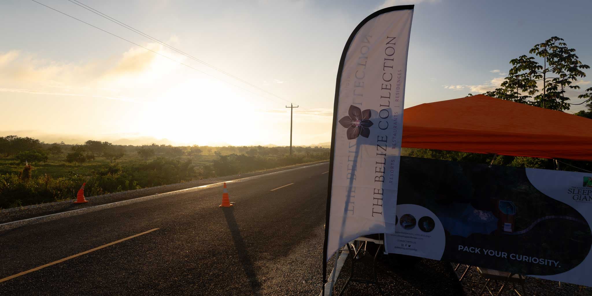 The Belize Collection Water Station at The 2025 Roaring Run for Jaguars