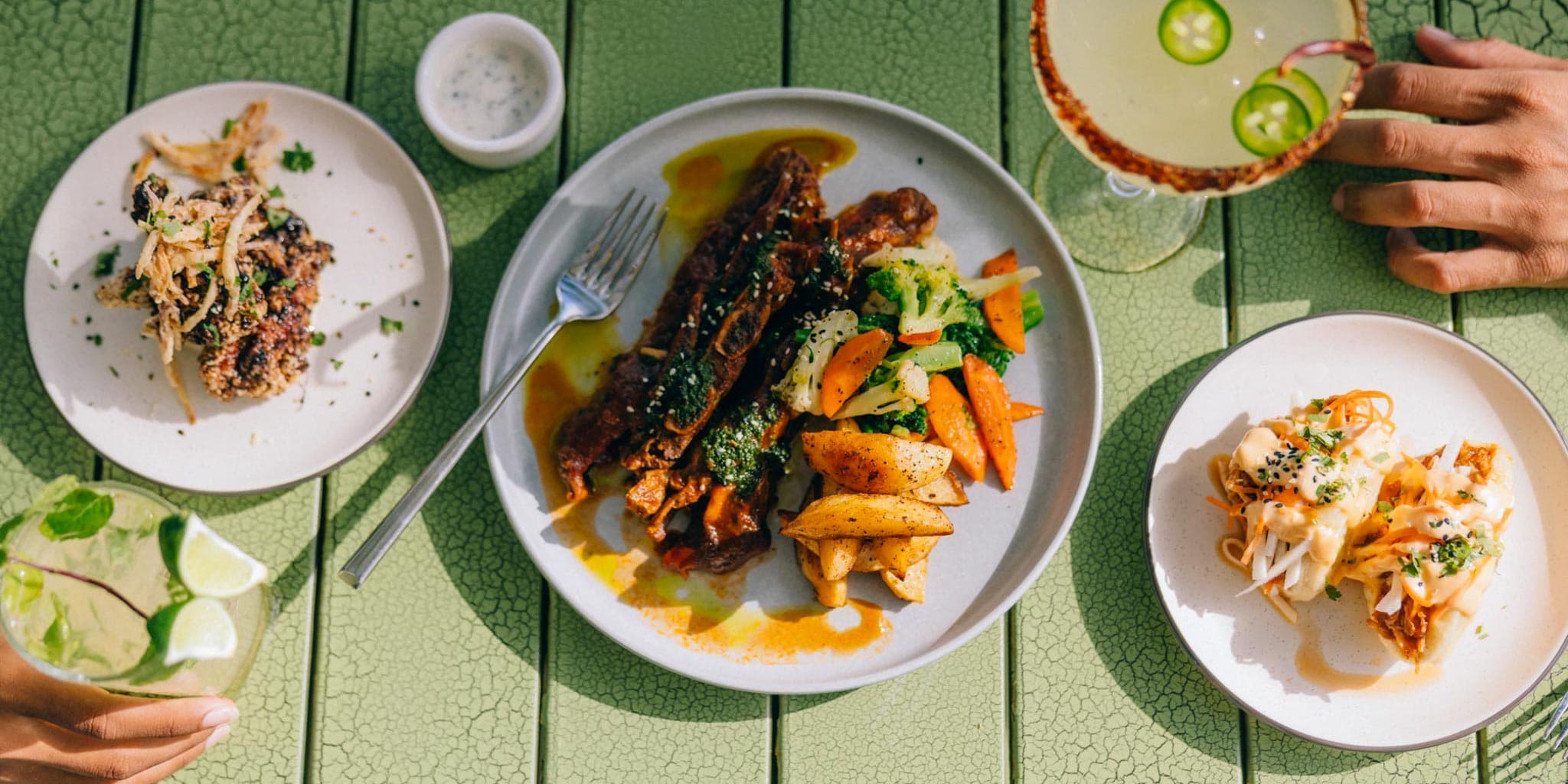A plate of food from Bamboo Beach Bistro at Blue Reef Beach Resort in Placencia Village